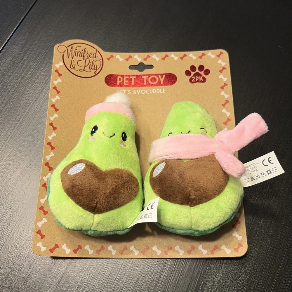 Lot of 3 NEW Plush Winifred & Lily DOG TOYS Small Dog - Squeaky, Soft